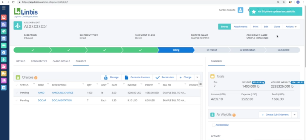 Linbis Logistics Software app 2