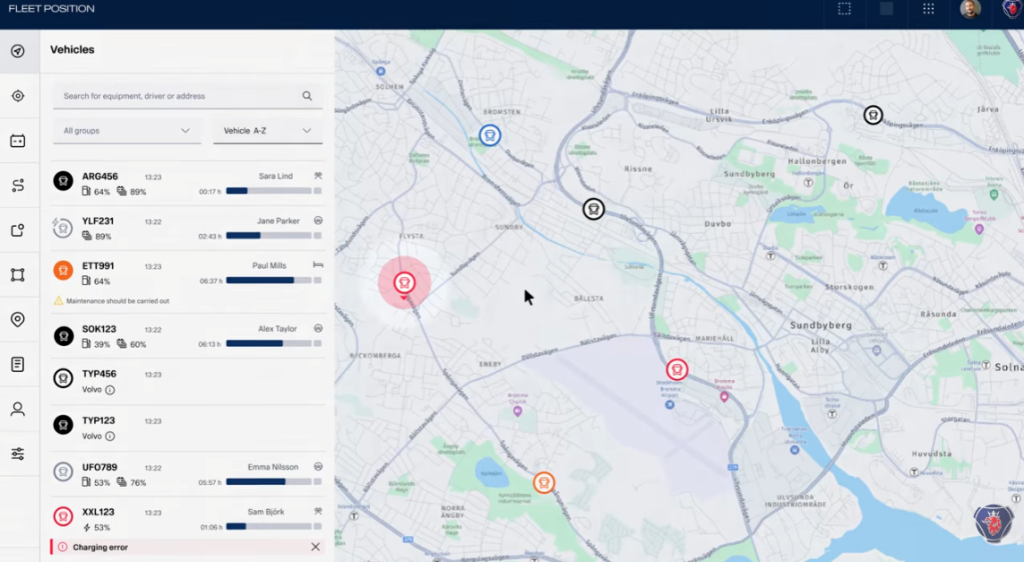 Scania Fleet Management app 2