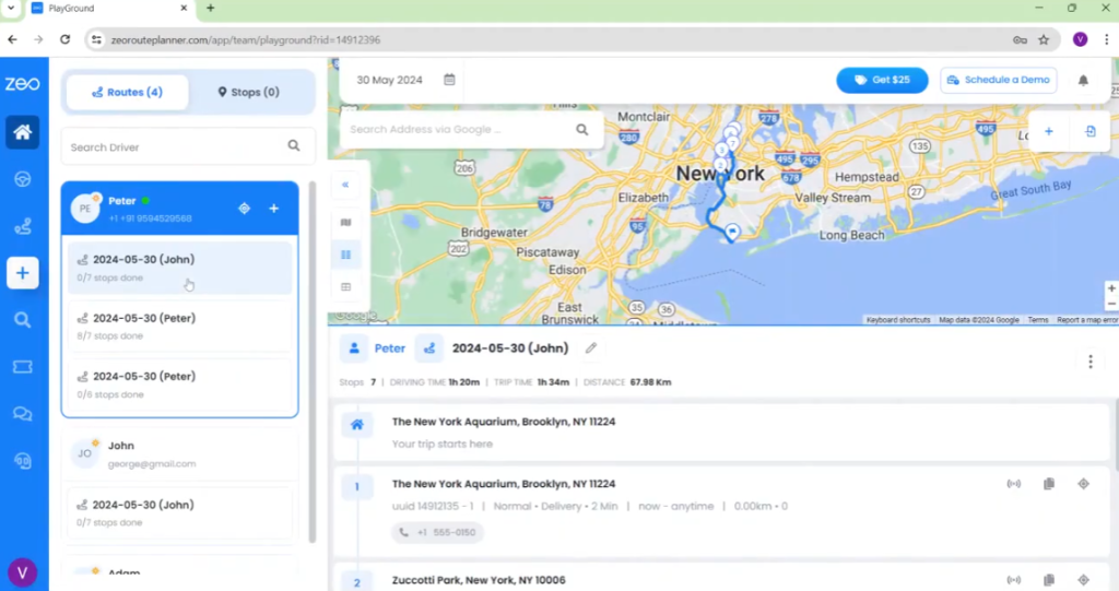 Zeo Route Planner app