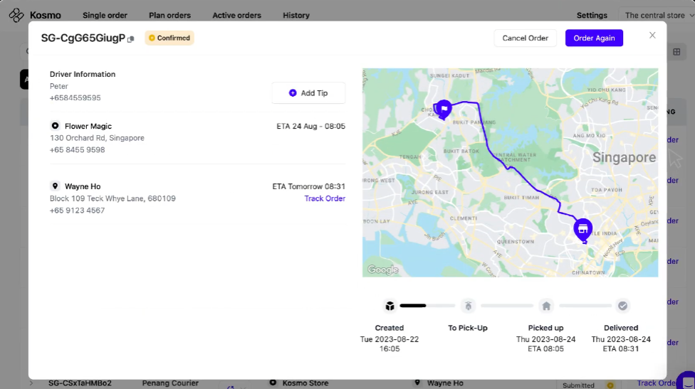 kosmo delivery app 2